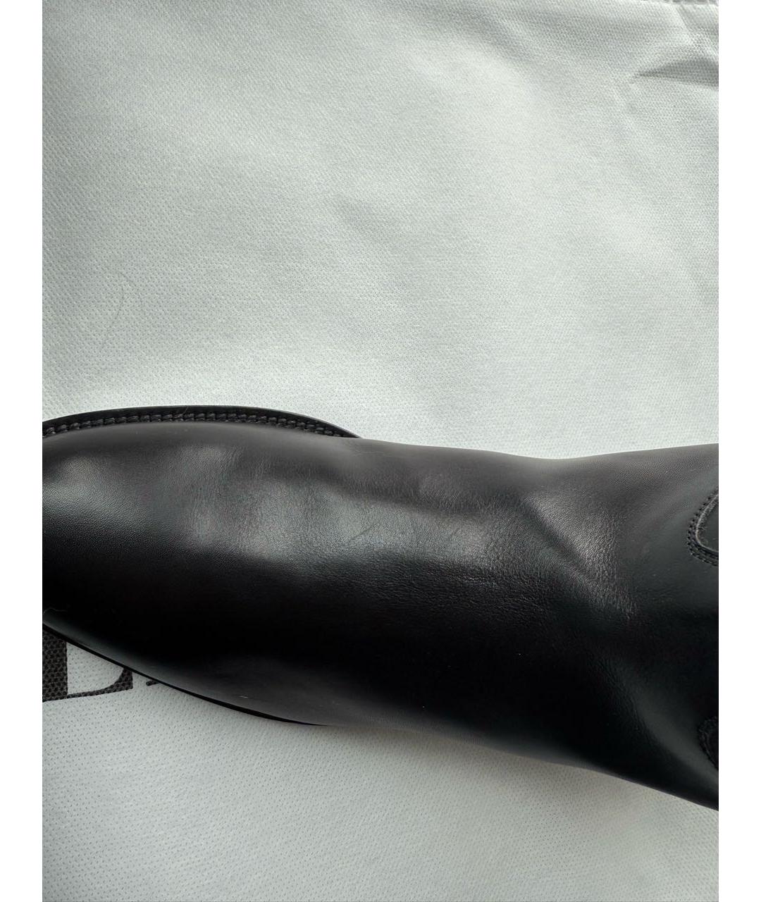 HERMES Черные кожаные сапоги, фото 6