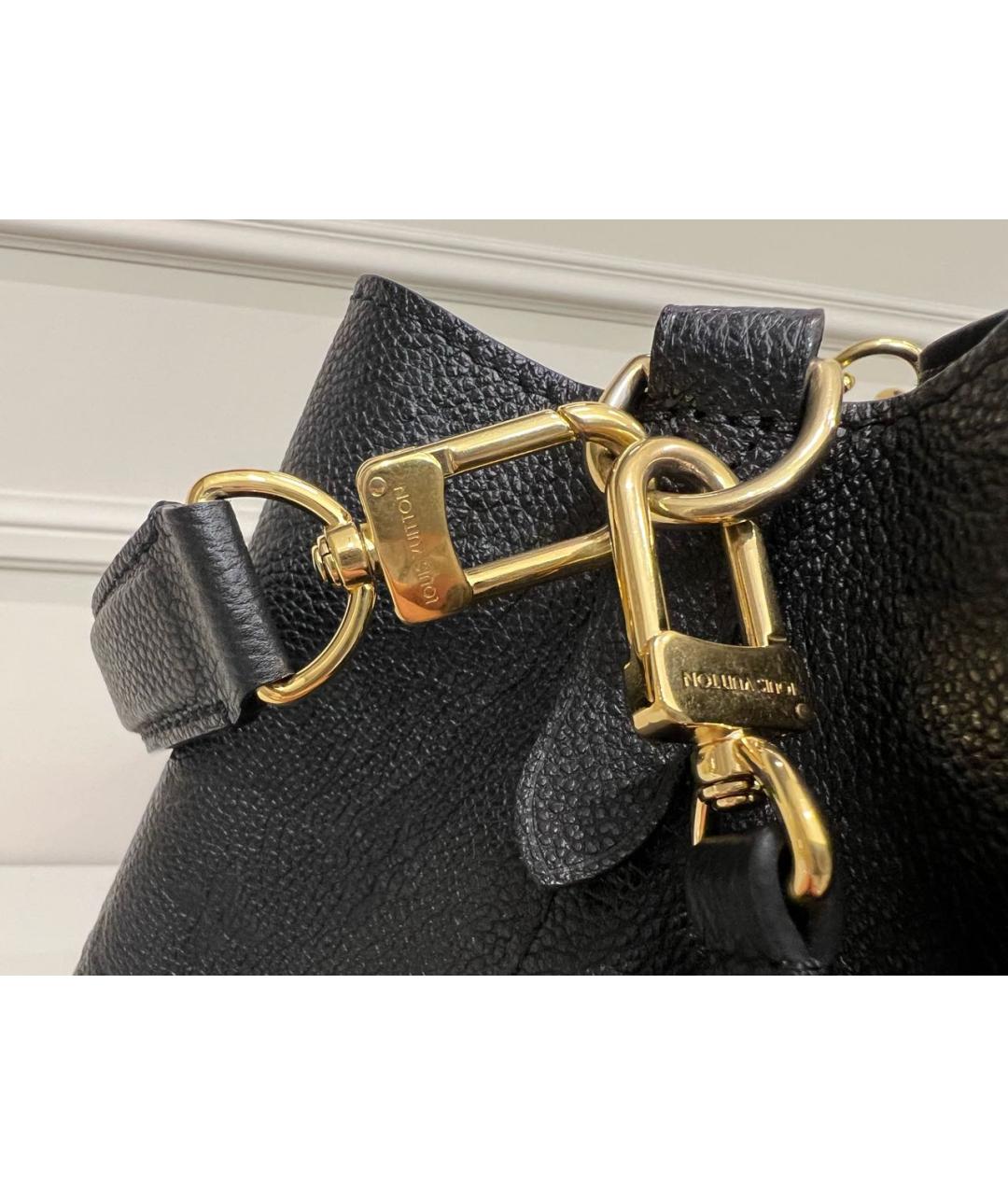 LOUIS VUITTON Черная кожаная сумка через плечо, фото 5