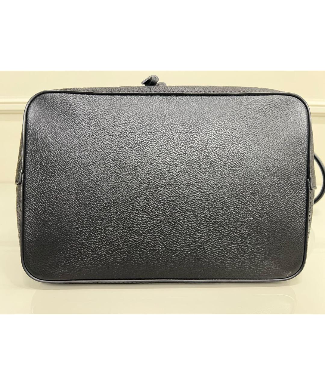LOUIS VUITTON Черная кожаная сумка через плечо, фото 7