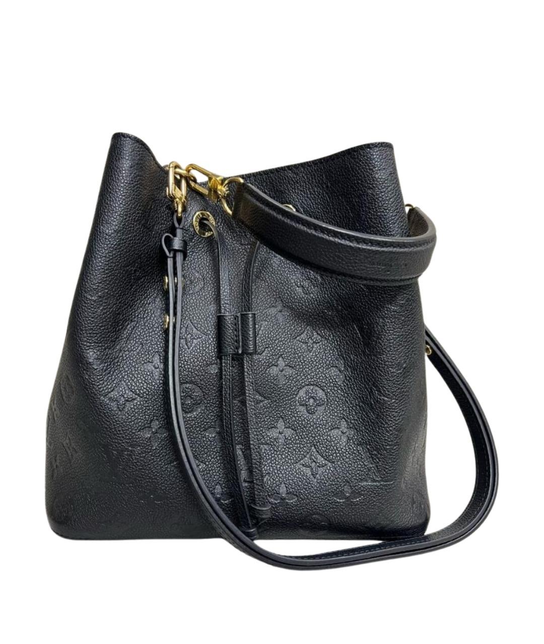 LOUIS VUITTON Черная кожаная сумка через плечо, фото 1