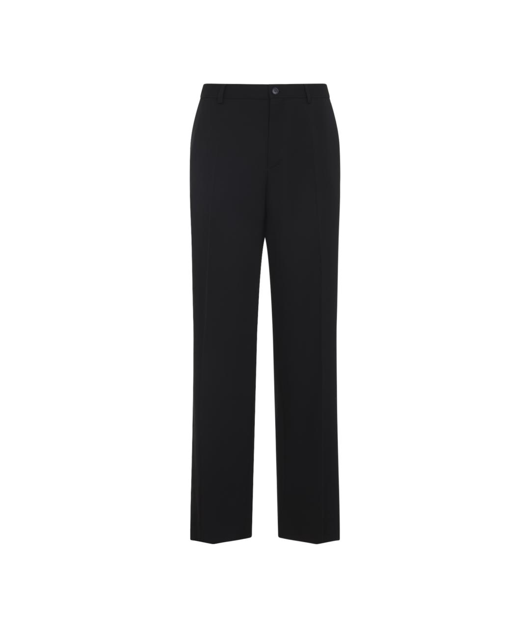 BALENCIAGA Черные шерстяные классические брюки, фото 1