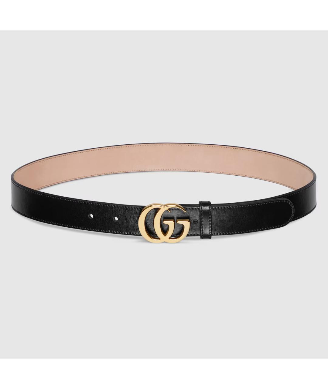 GUCCI Черный кожаный ремень, фото 1