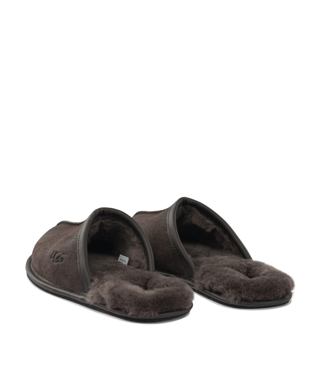 UGG AUSTRALIA Коричневые замшевые шлепанцы, фото 4