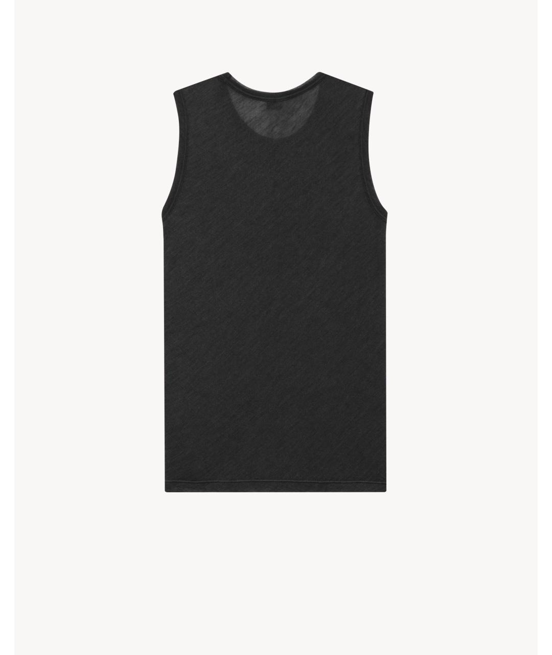 SAINT LAURENT Черная кашемировая майка, фото 2