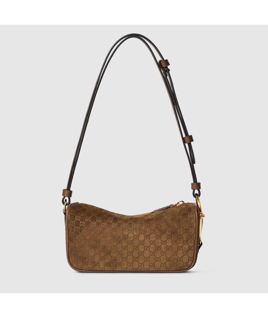 GUCCI Коричневая кожаная сумка через плечо, фото 5