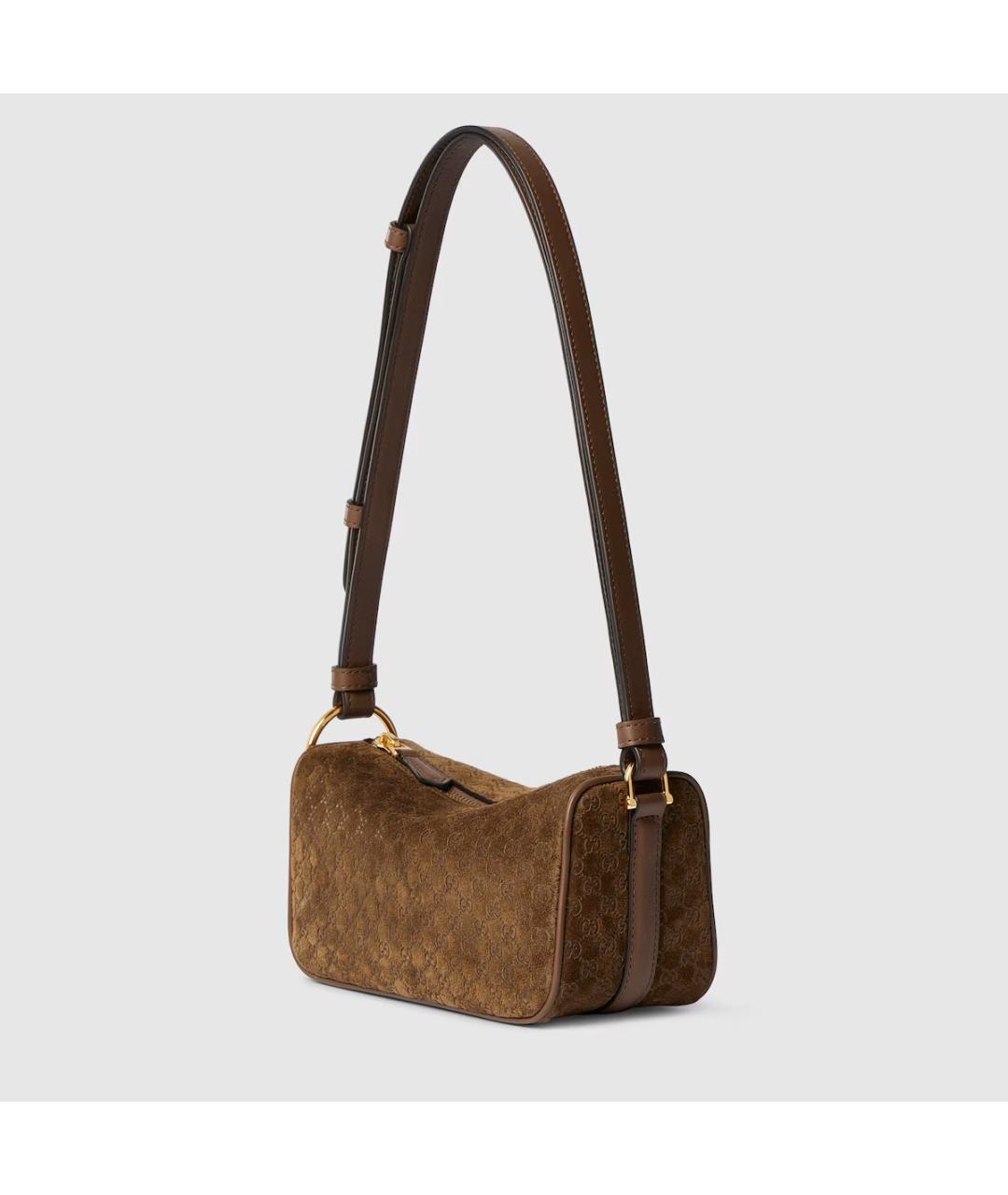 GUCCI Коричневая кожаная сумка через плечо, фото 2