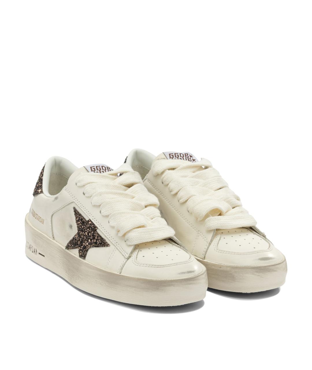 GOLDEN GOOSE DELUXE BRAND Белые кожаные кроссовки, фото 2