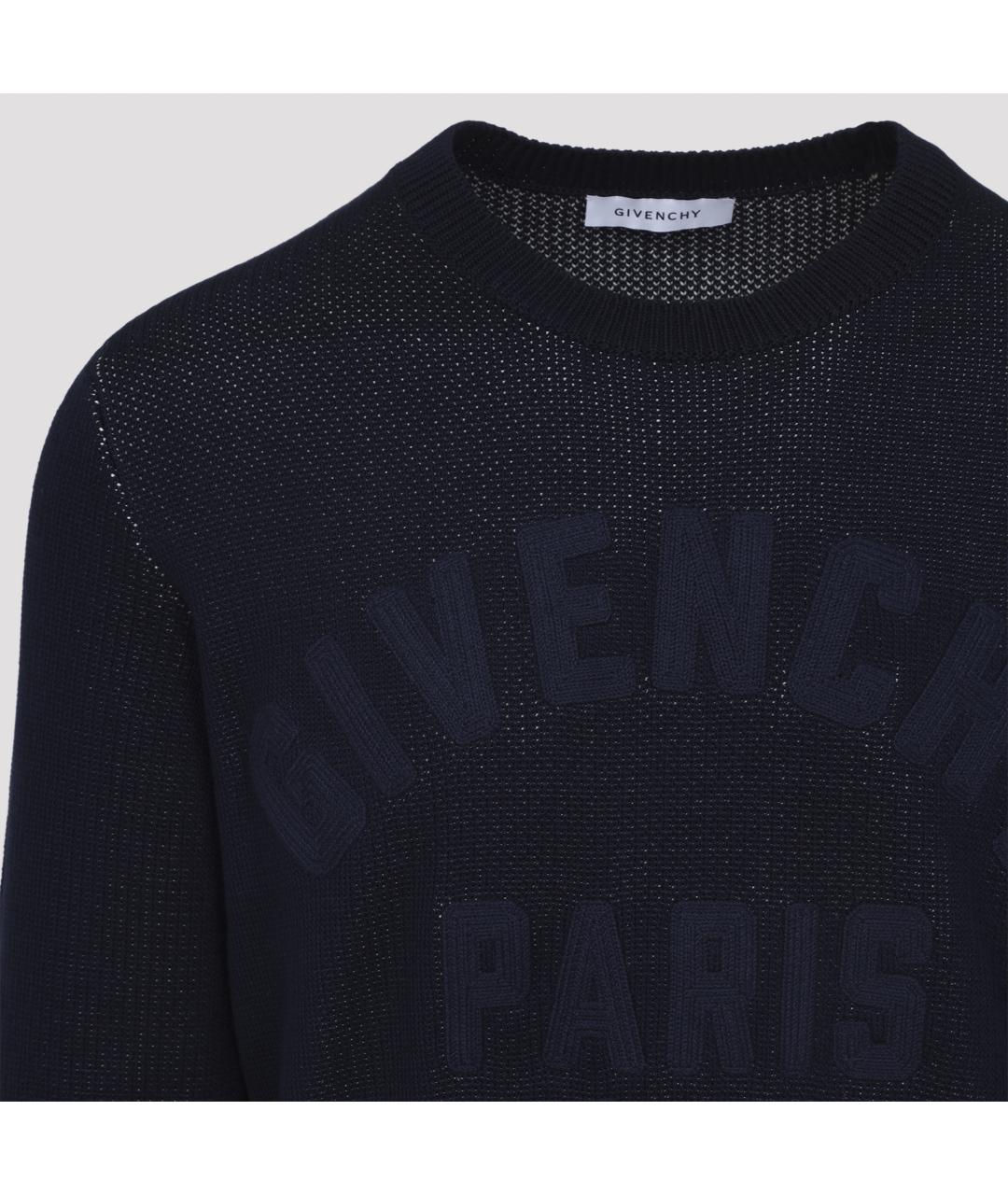 GIVENCHY Темно-синий хлопковый джемпер / свитер, фото 4