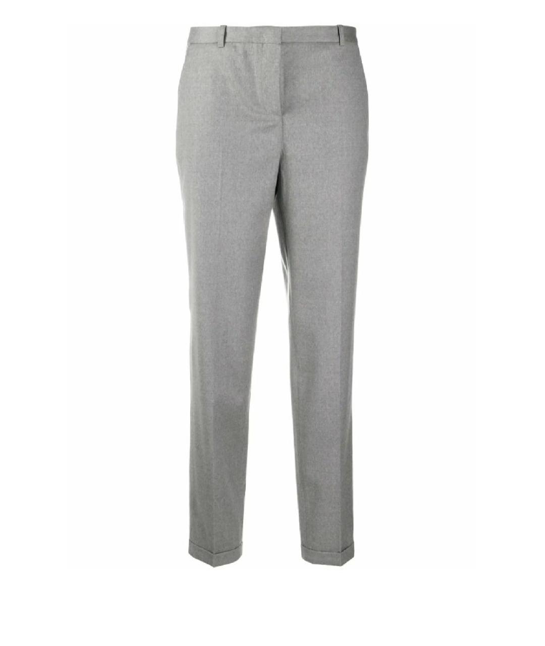 FABIANA FILIPPI Серые шерстяные брюки узкие, фото 1