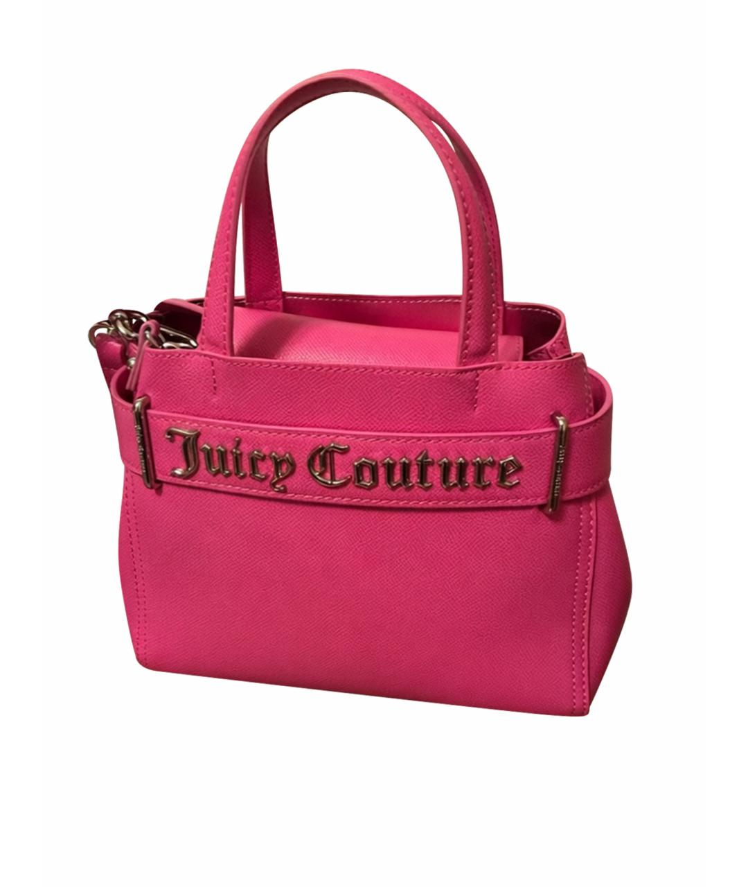JUICY COUTURE Розовая сумка тоут из искусственной кожи, фото 1