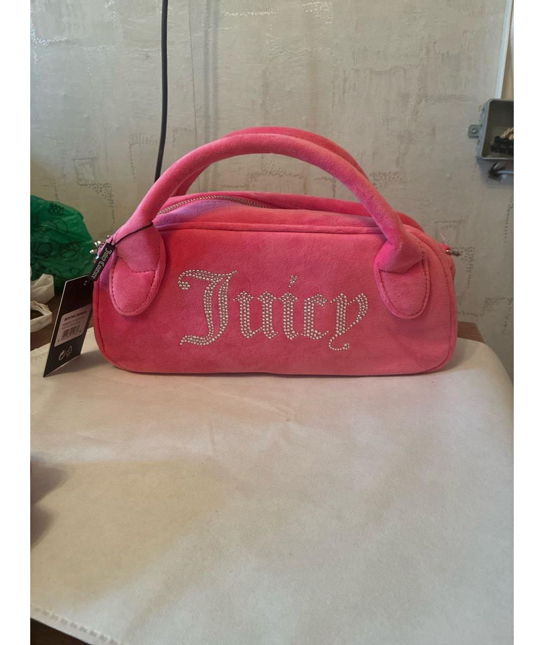 JUICY COUTURE Розовая сумка с короткими ручками из искусственной кожи, фото 6