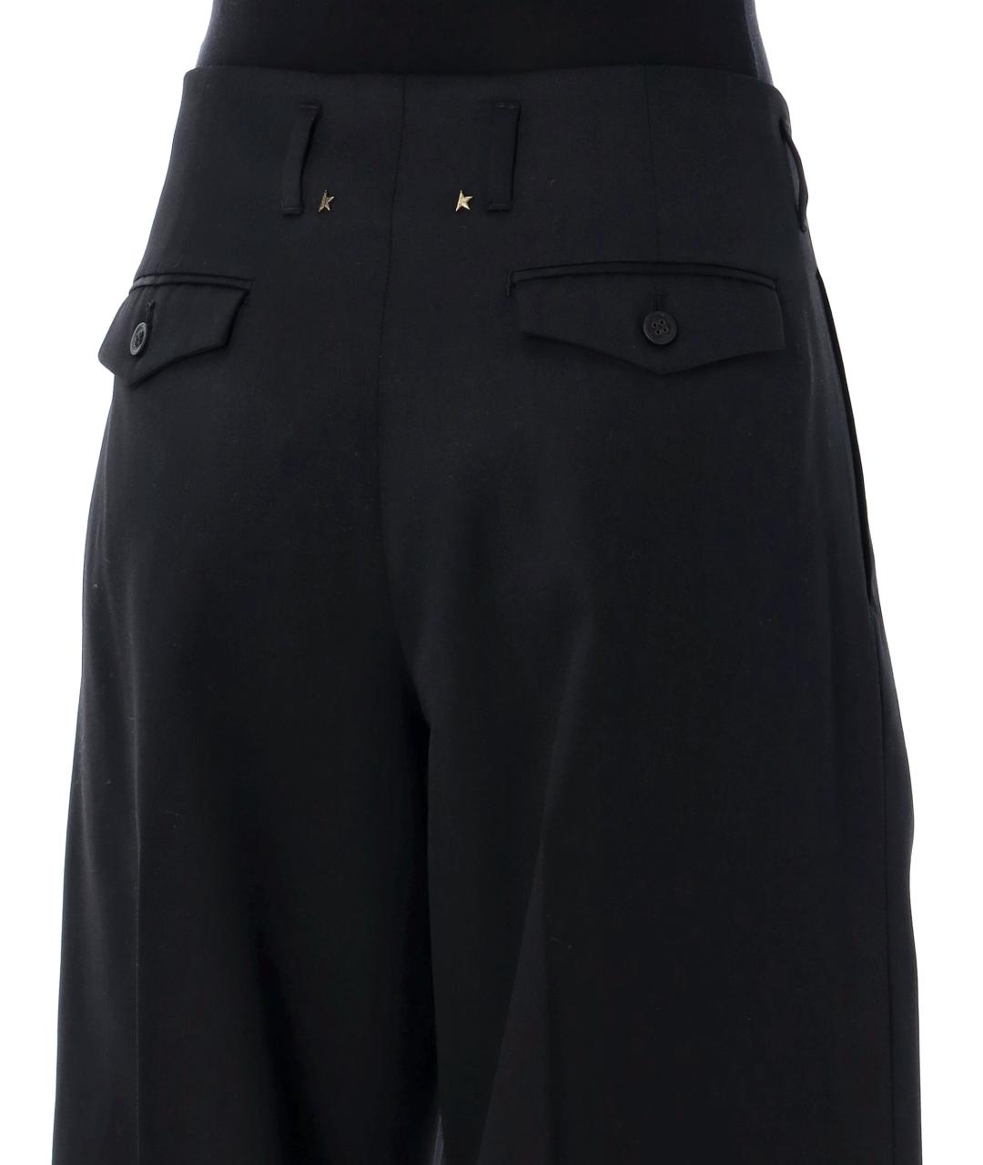 GOLDEN GOOSE DELUXE BRAND Черные шерстяные прямые брюки, фото 3