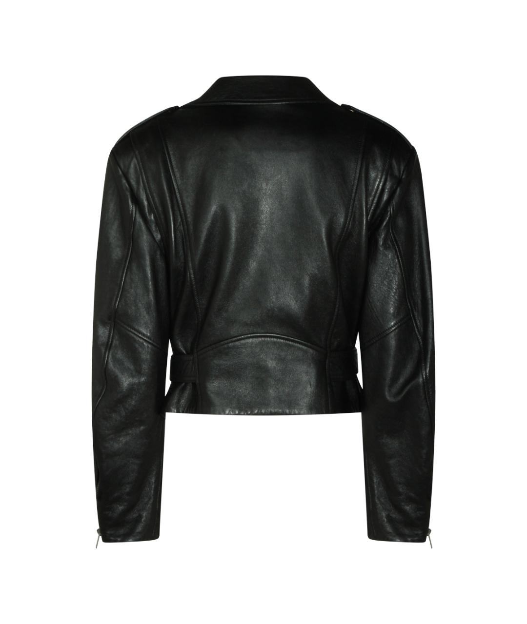 SAINT LAURENT Черная кожаная куртка, фото 2