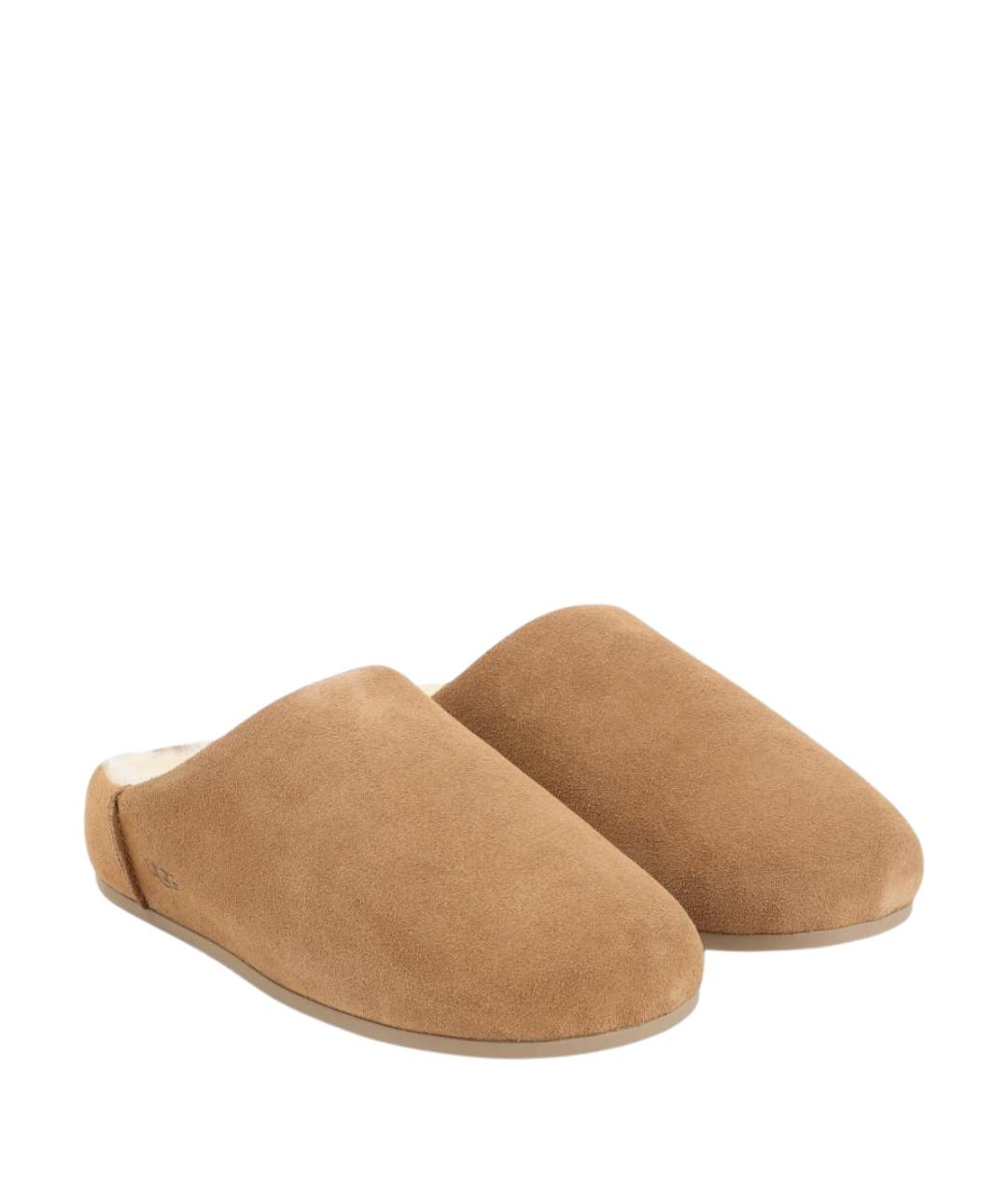 UGG AUSTRALIA Коричневые кожаные сандалии, фото 4
