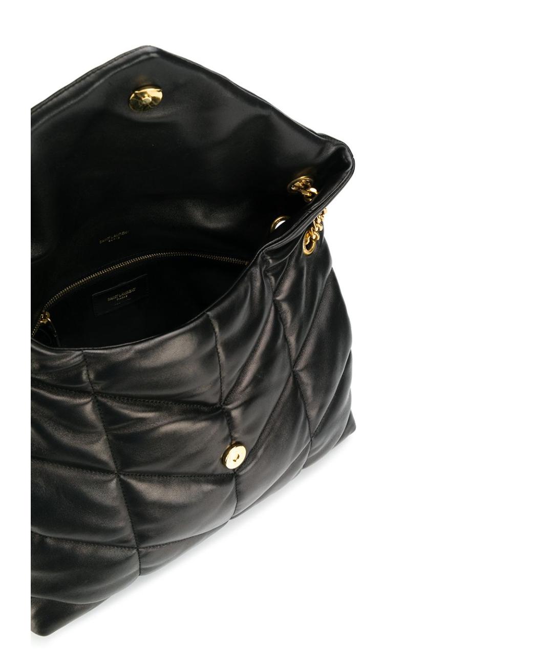 SAINT LAURENT Черная кожаная сумка через плечо, фото 5
