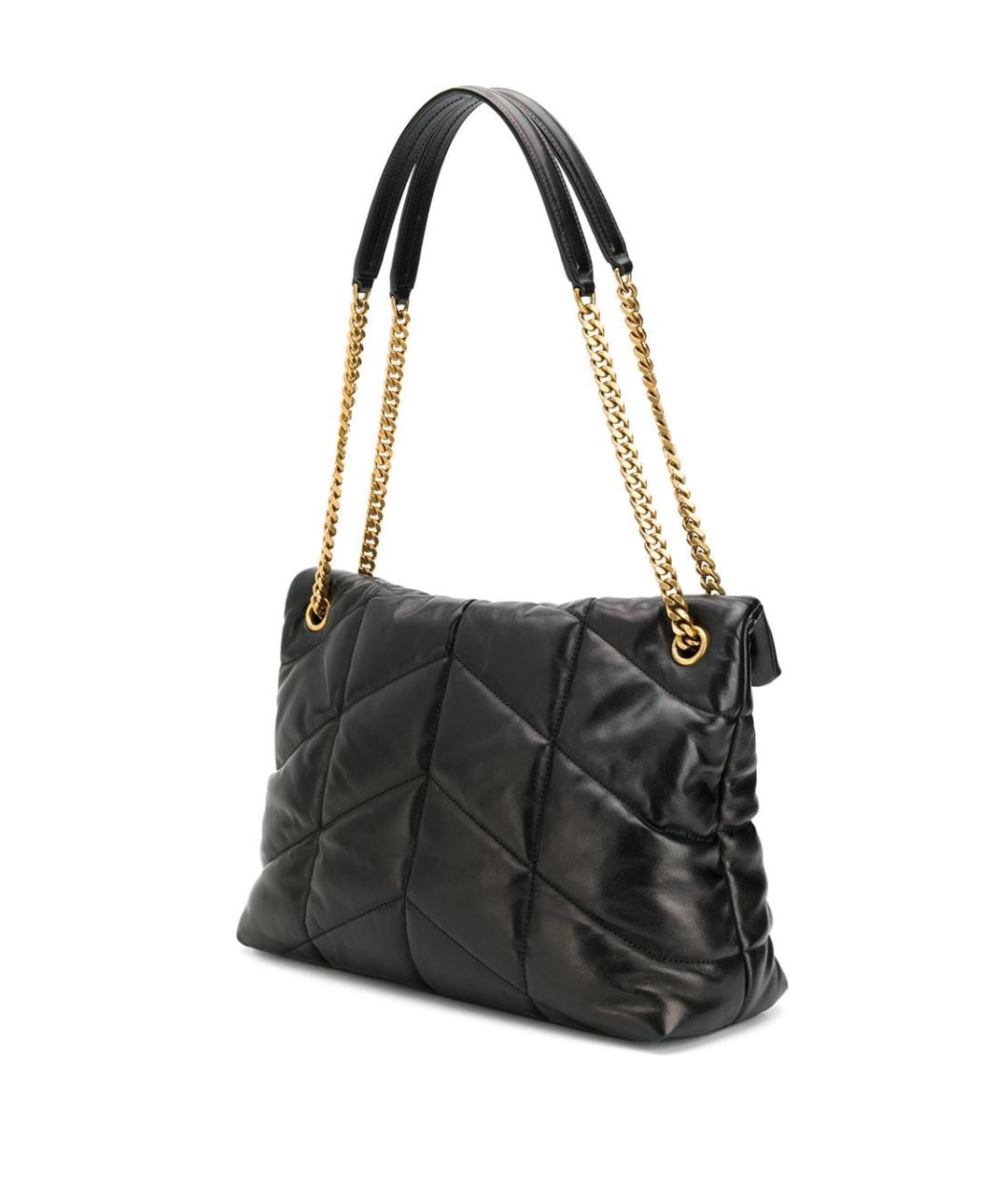 SAINT LAURENT Черная кожаная сумка через плечо, фото 3