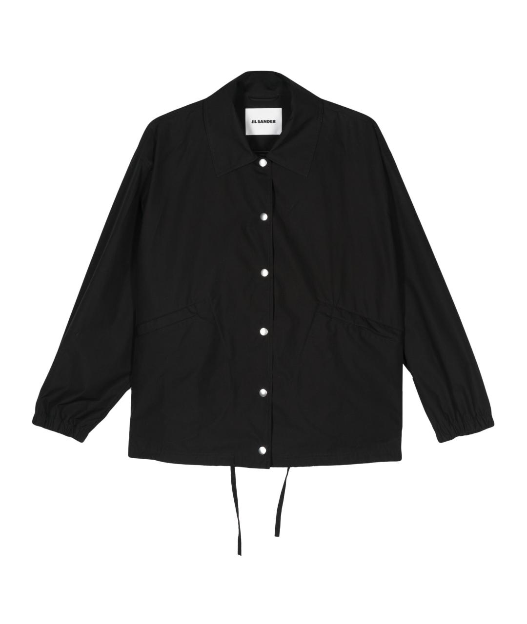 JIL SANDER Черная хлопковая куртка, фото 1