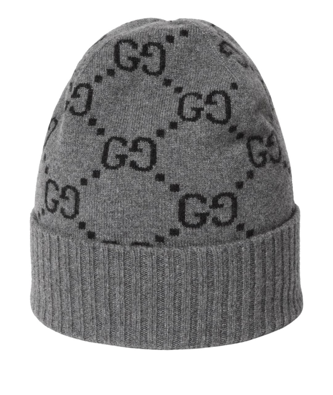 GUCCI Серая кашемировая шапка, фото 1