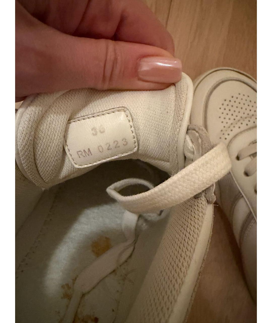 CELINE Белые кожаные кеды, фото 7