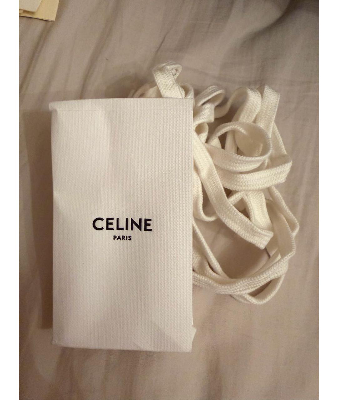 CELINE Белые кожаные кеды, фото 6