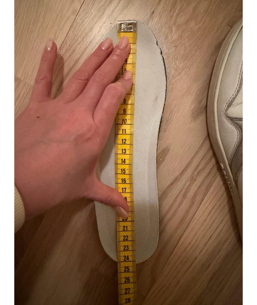 CELINE Белые кожаные кеды, фото 5