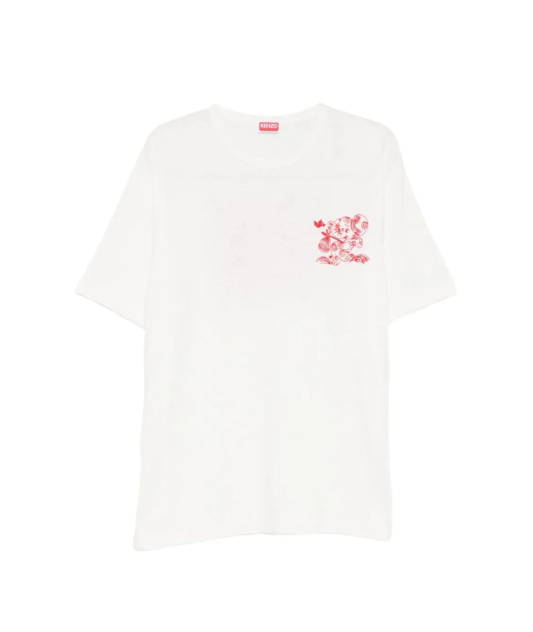 KENZO Белая хлопковая футболка, фото 1