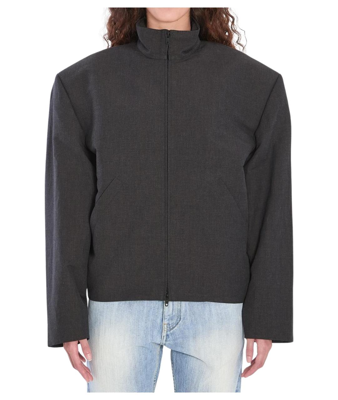 BALENCIAGA Черная льняная куртка, фото 1