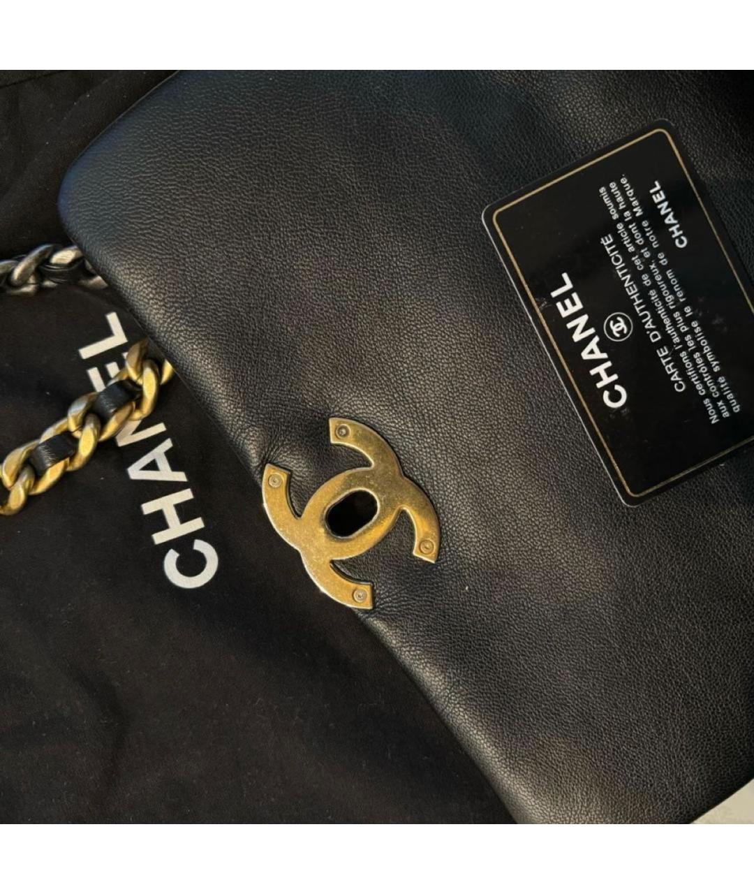 CHANEL Черная кожаная сумка через плечо, фото 5