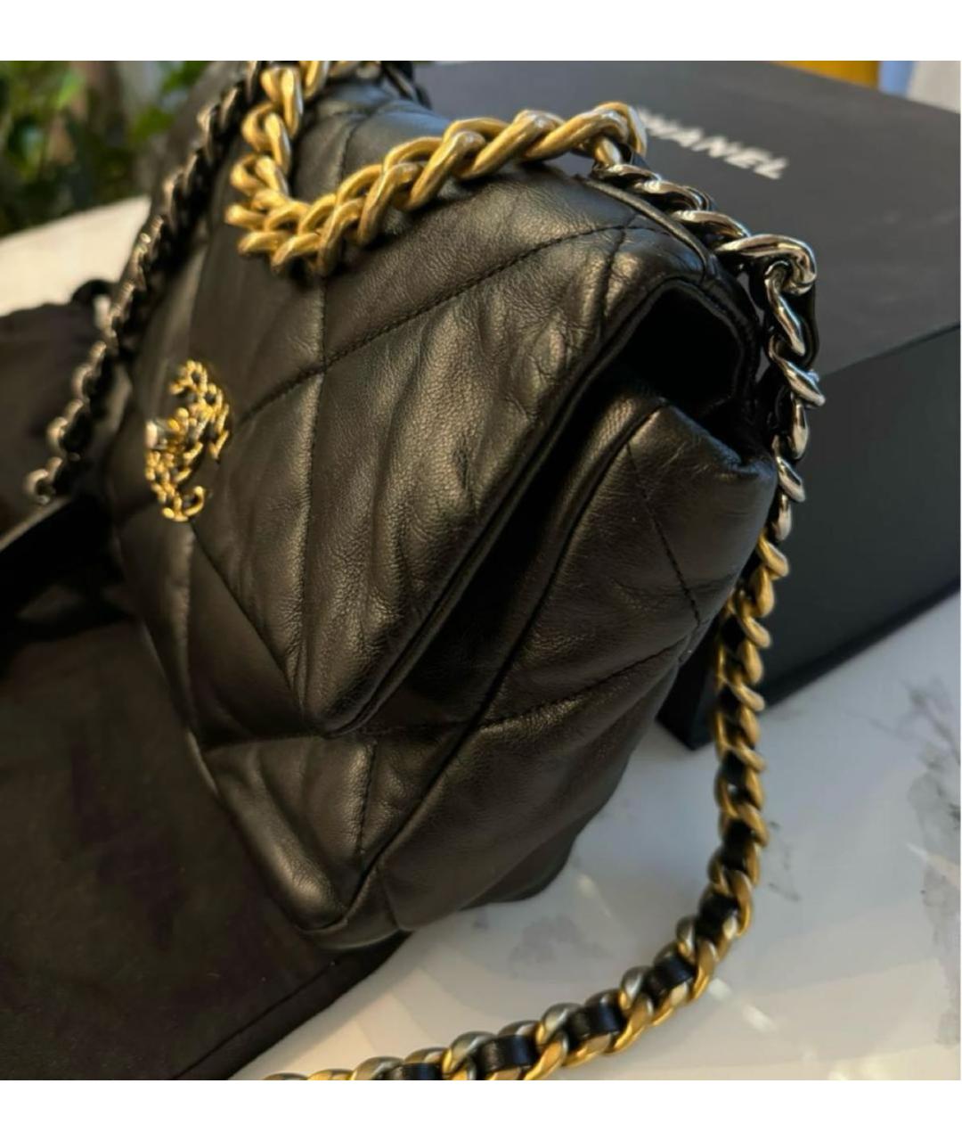 CHANEL Черная кожаная сумка через плечо, фото 3