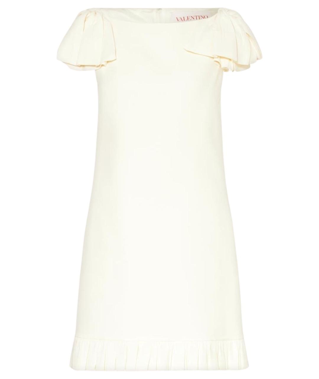 VALENTINO Белое шерстяное повседневное платье, фото 1