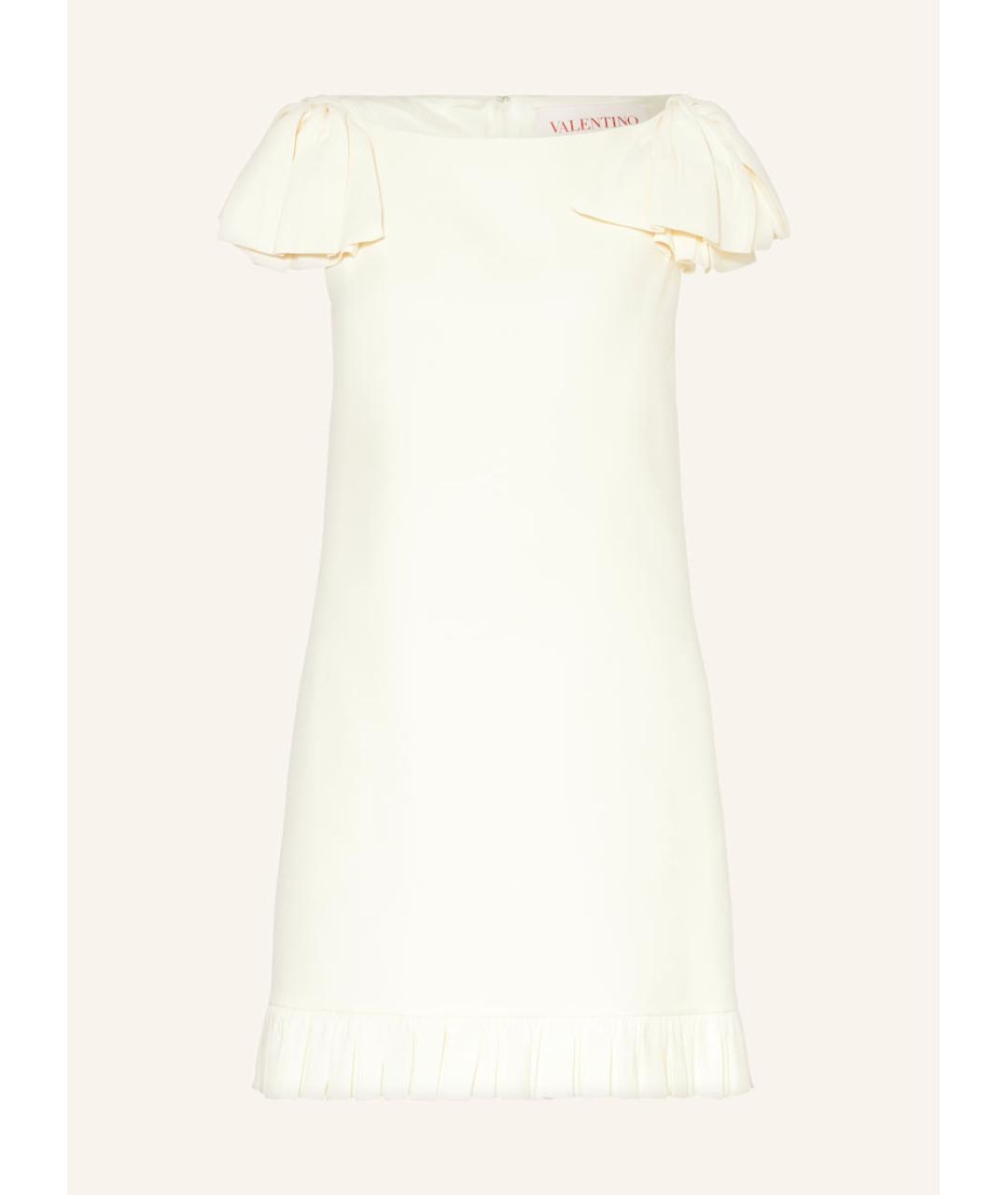 VALENTINO Белое шерстяное повседневное платье, фото 7