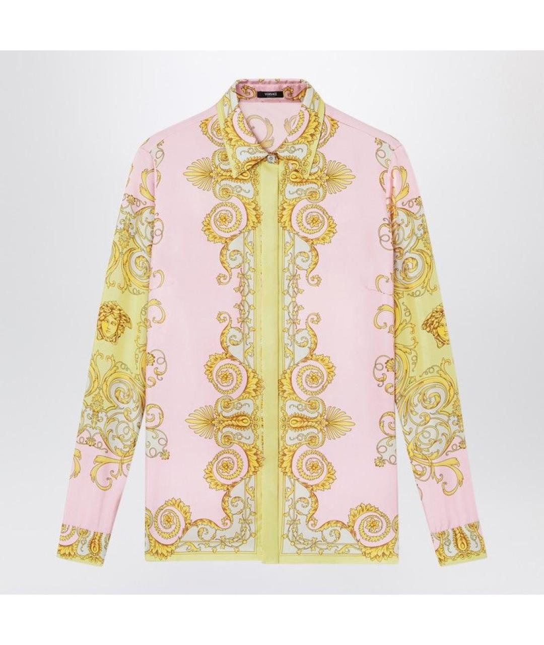 VERSACE Розовая шелковая рубашка, фото 6