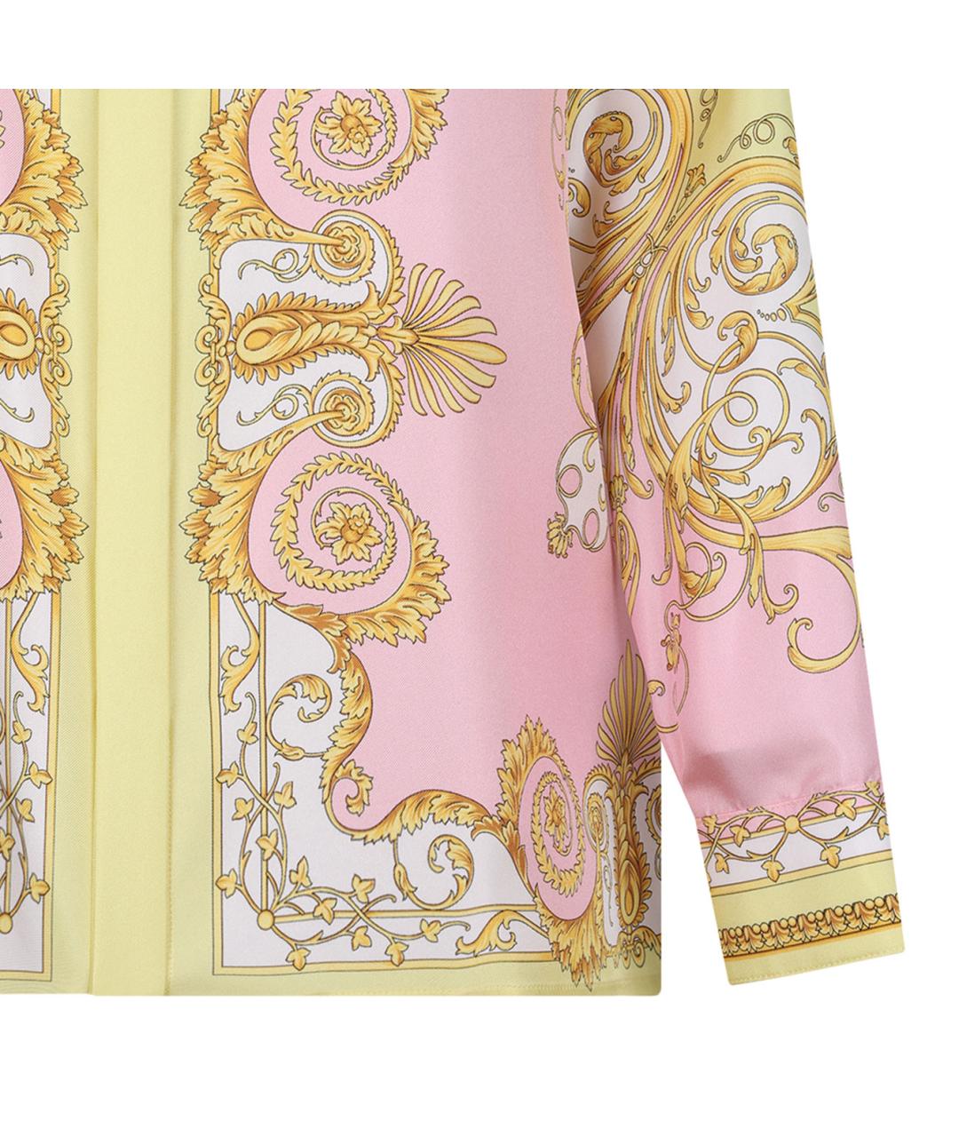 VERSACE Розовая шелковая рубашка, фото 4