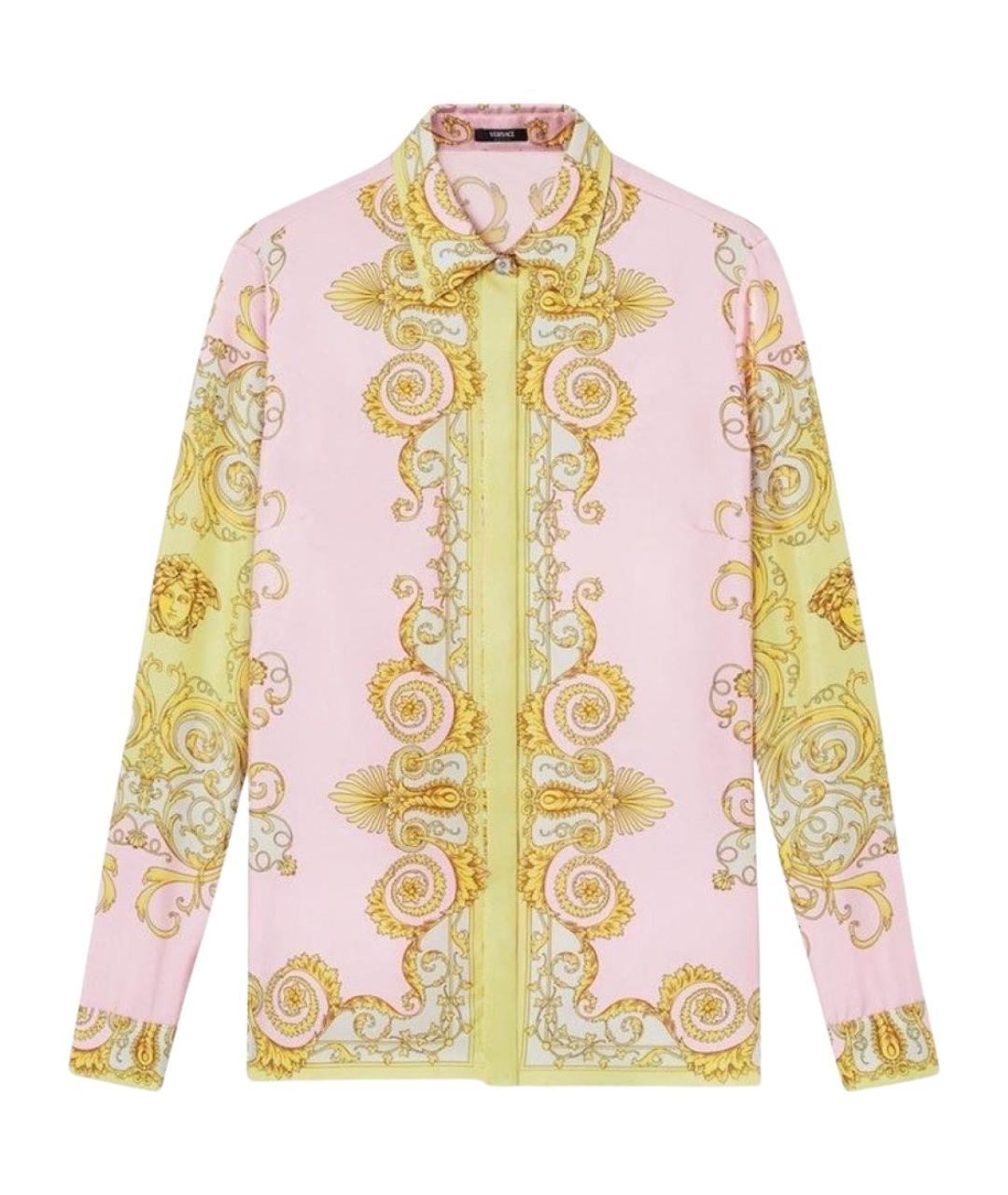VERSACE Розовая шелковая рубашка, фото 1