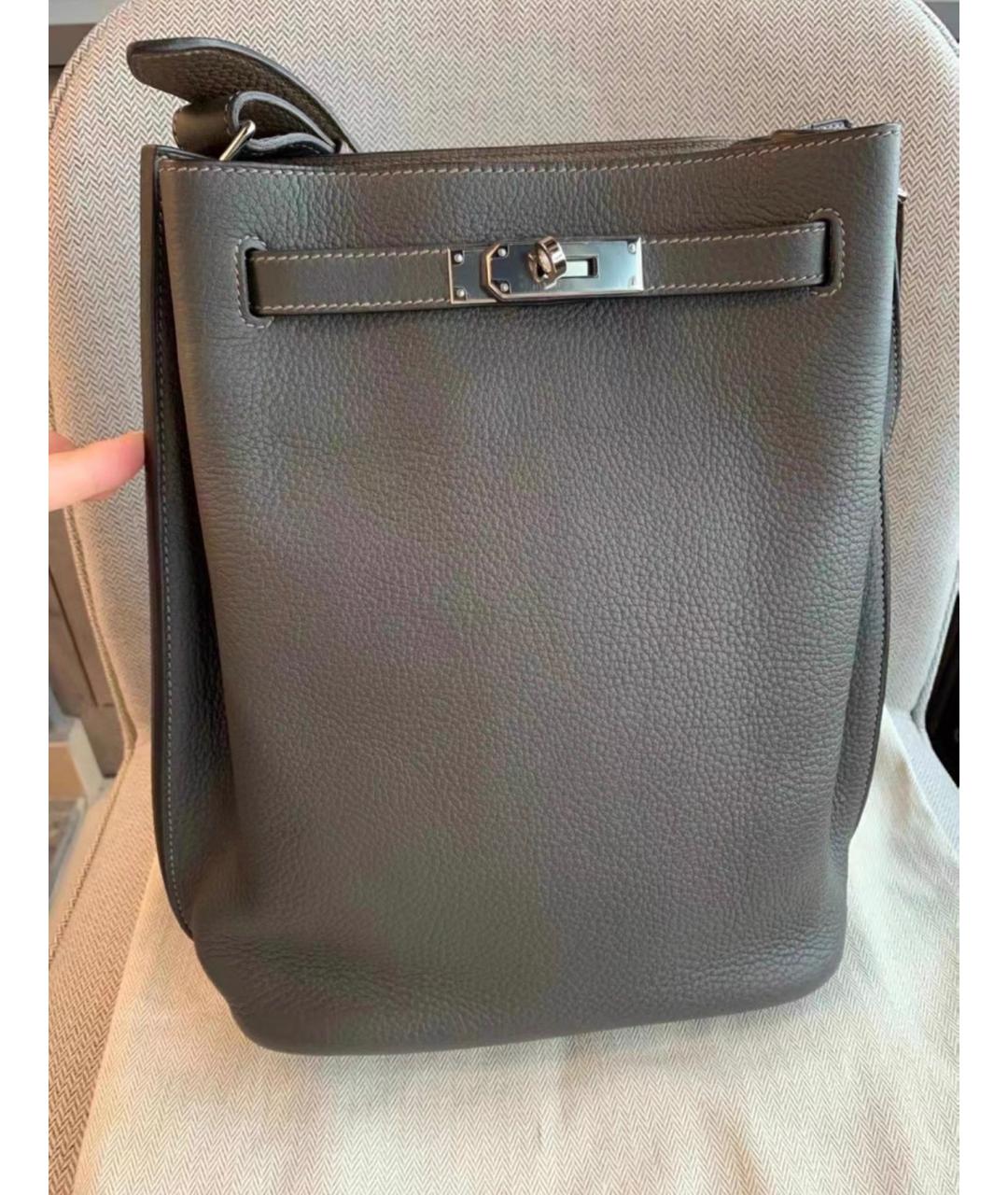 HERMES Коричневая кожаная сумка через плечо, фото 2