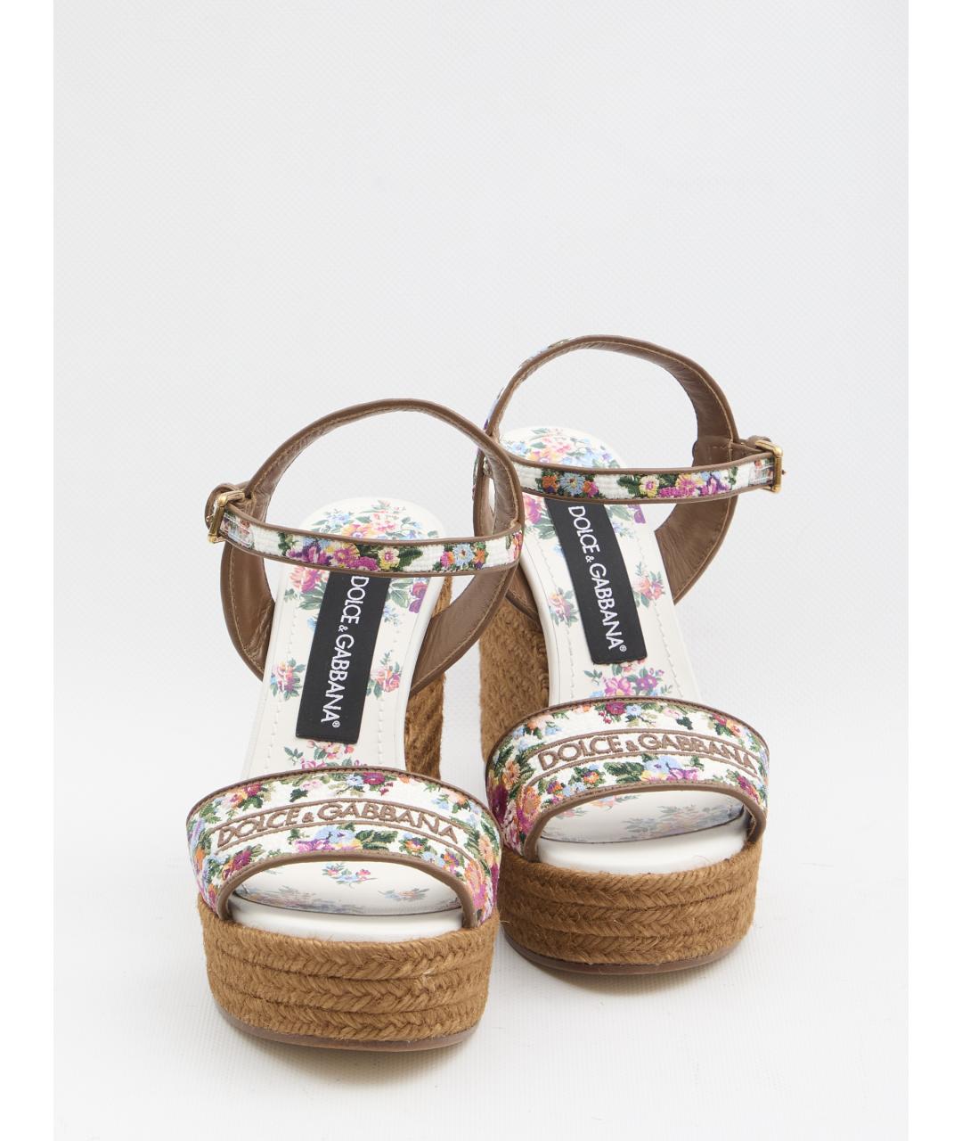 DOLCE&GABBANA Коричневые босоножки, фото 5