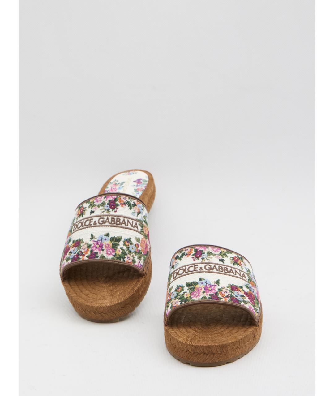 DOLCE&GABBANA Мульти шлепанцы, фото 5