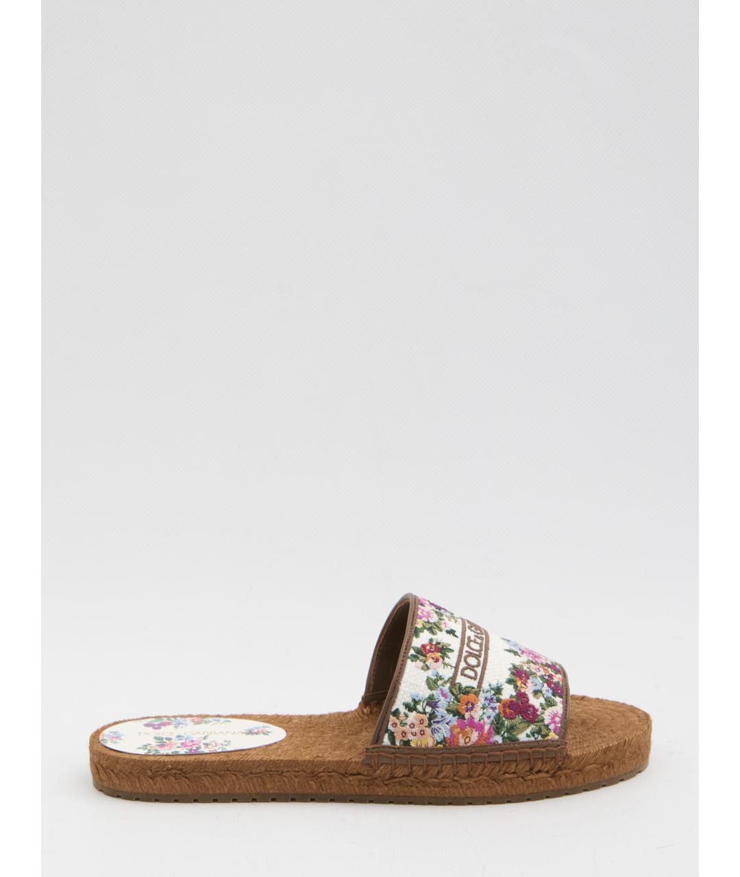 DOLCE&GABBANA Мульти шлепанцы, фото 6