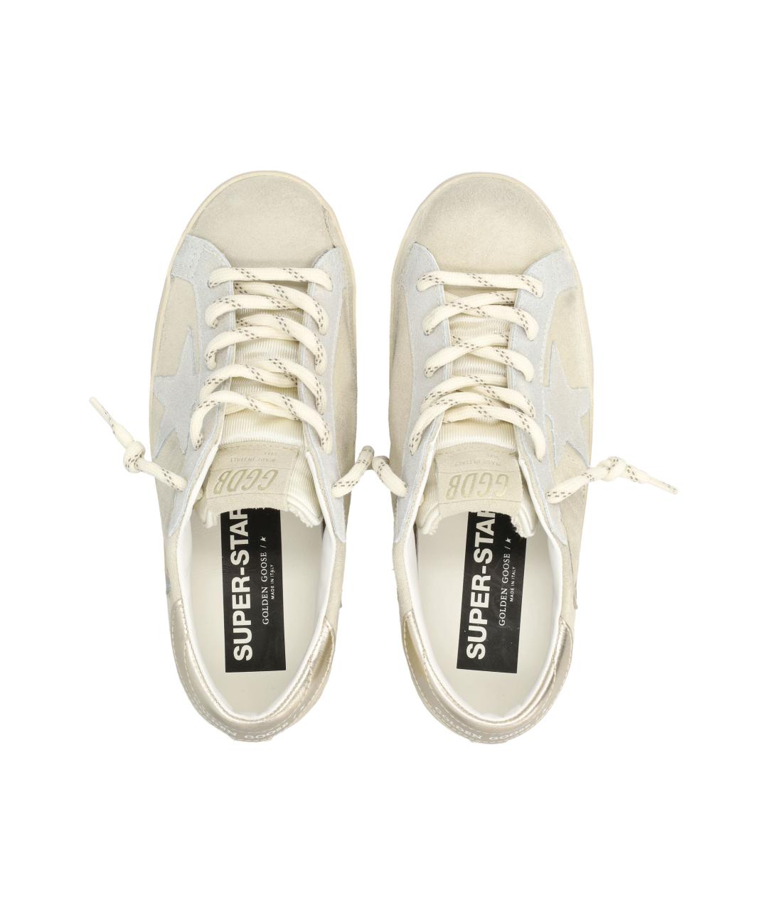 GOLDEN GOOSE DELUXE BRAND Бежевые замшевые кроссовки, фото 2