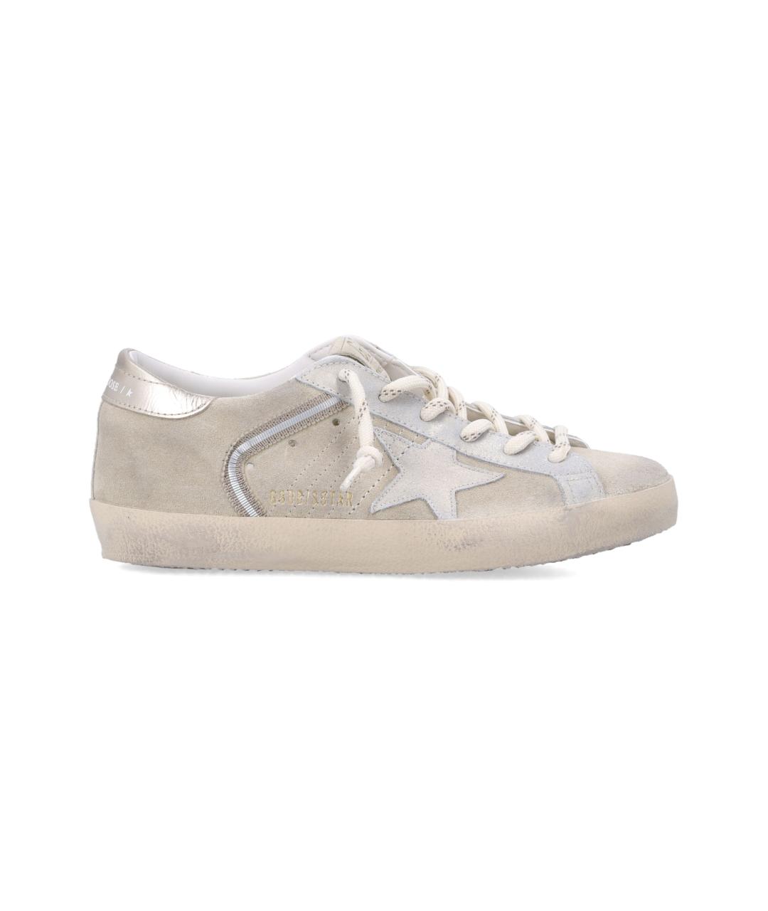 GOLDEN GOOSE DELUXE BRAND Бежевые замшевые кроссовки, фото 6