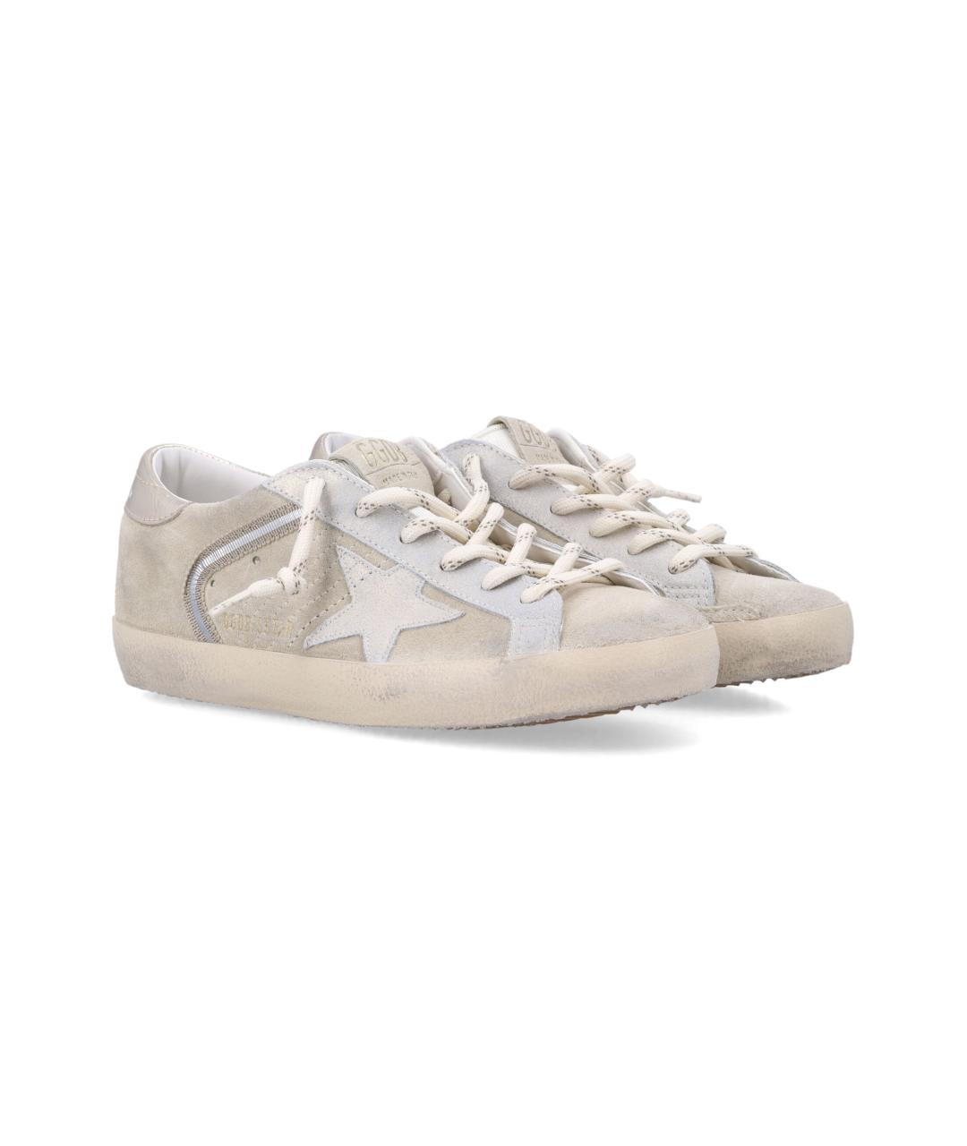 GOLDEN GOOSE DELUXE BRAND Бежевые замшевые кроссовки, фото 3