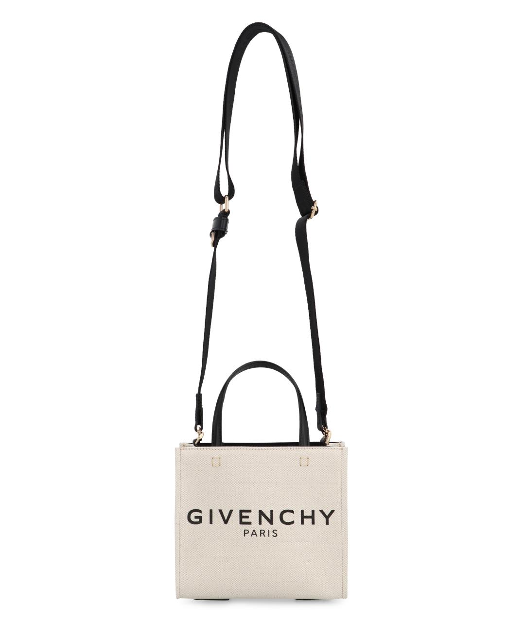 GIVENCHY Белая хлопковая сумка тоут, фото 5