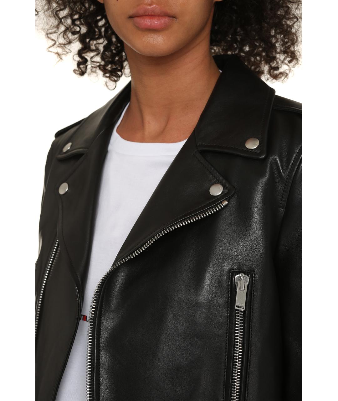SAINT LAURENT Черная кожаная куртка, фото 5