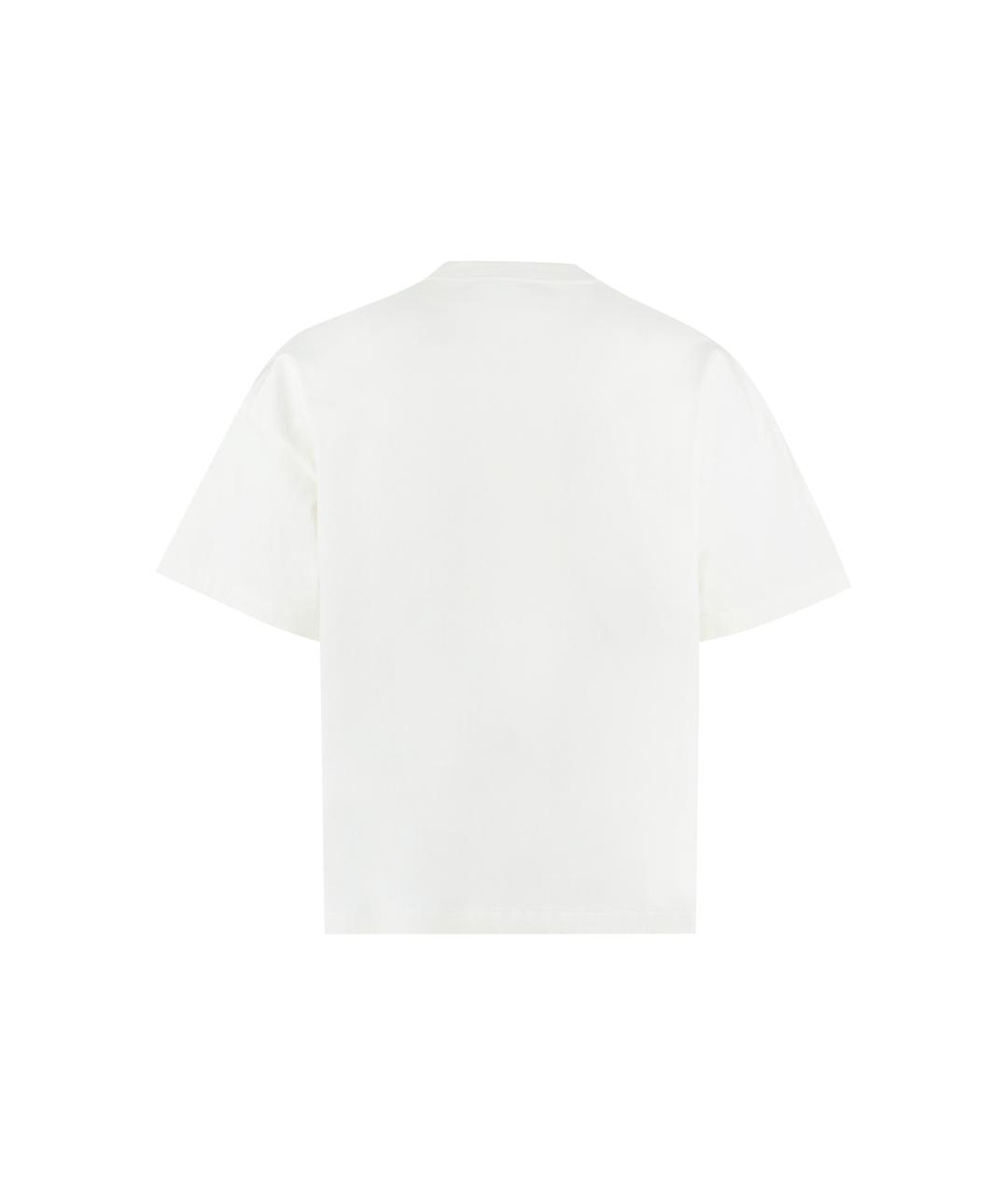 JIL SANDER Белая хлопковая футболка, фото 2