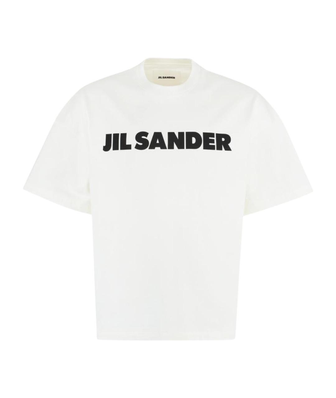JIL SANDER Белая хлопковая футболка, фото 1