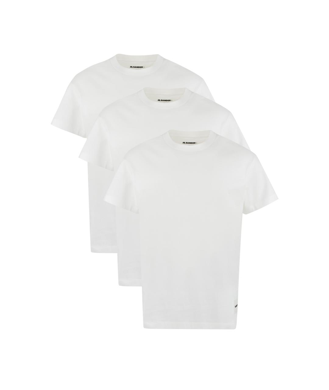 JIL SANDER Белая хлопковая футболка, фото 2
