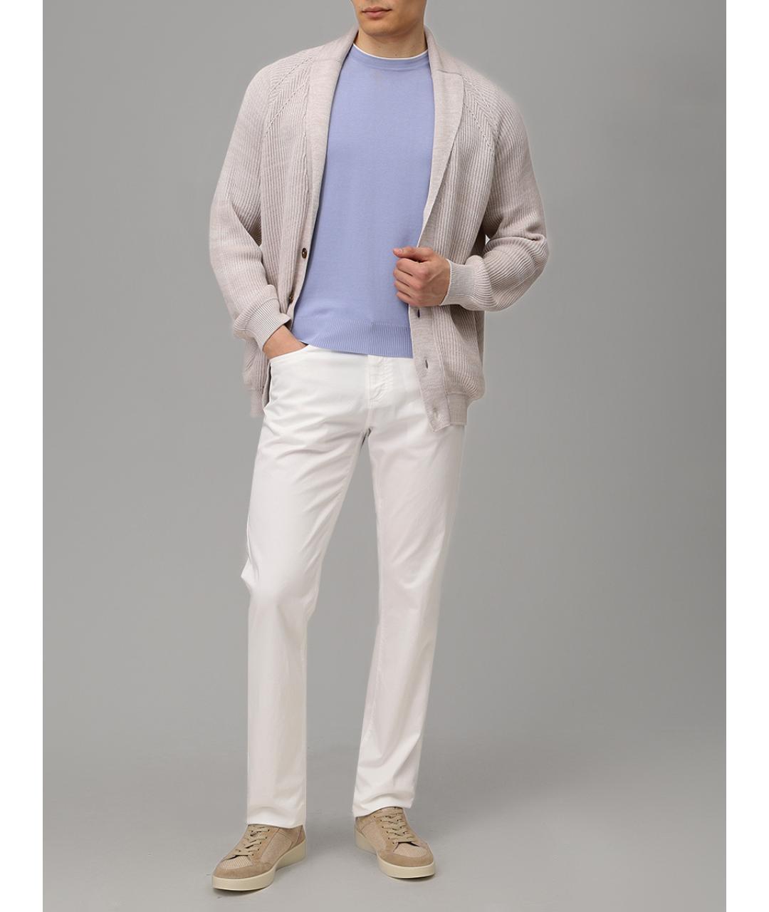CANALI Голубая хлопковая футболка, фото 2