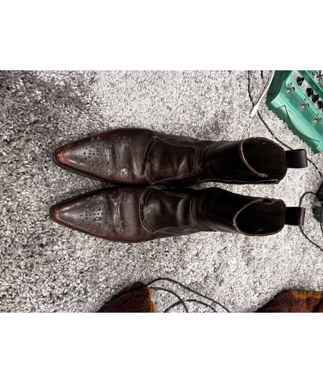 DOLCE&GABBANA Коричневые кожаные туфли, фото 2