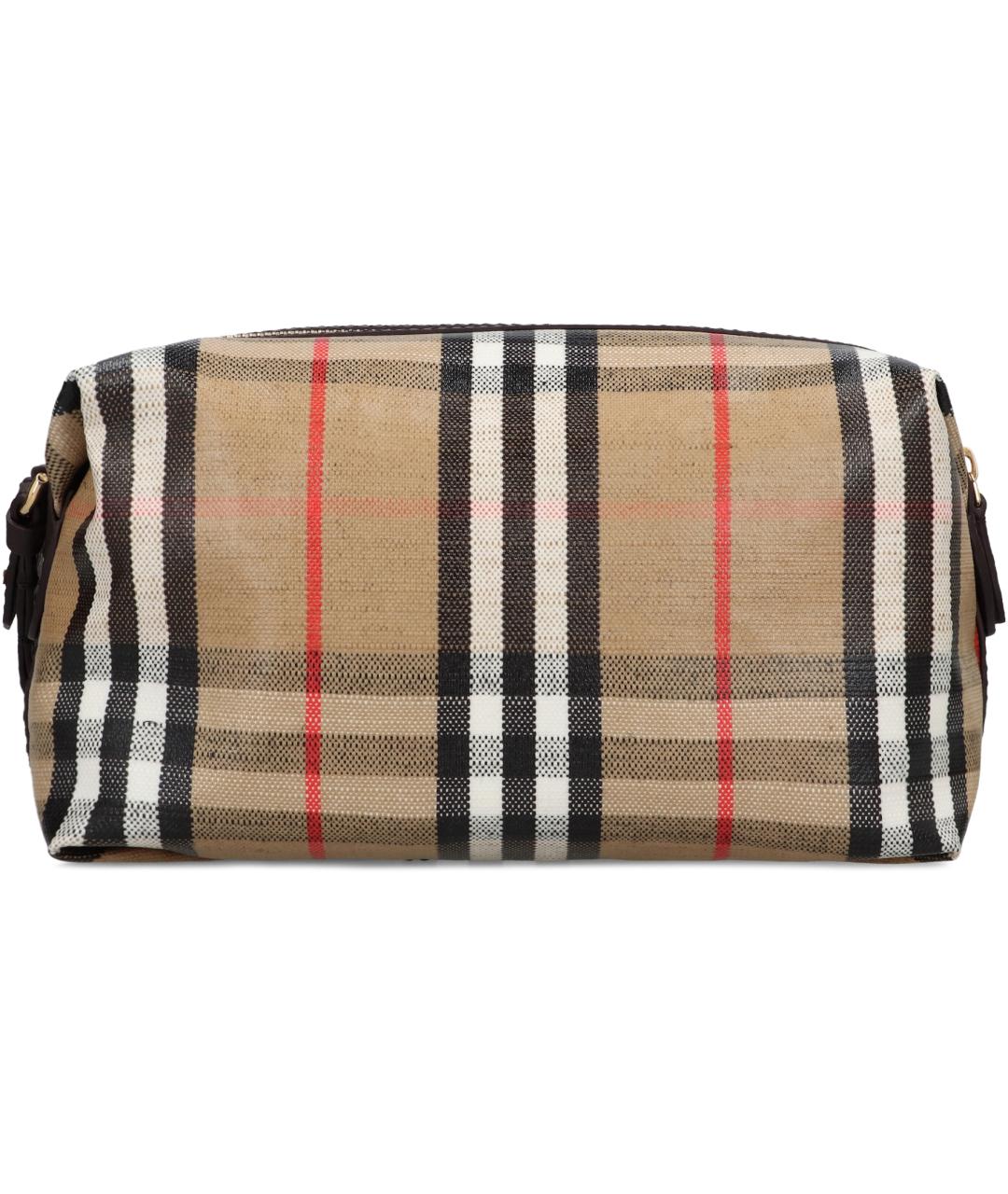 BURBERRY Бежевая хлопковая косметичка, фото 3
