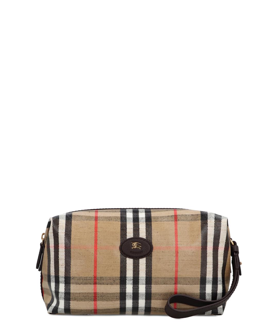 BURBERRY Бежевая хлопковая косметичка, фото 1